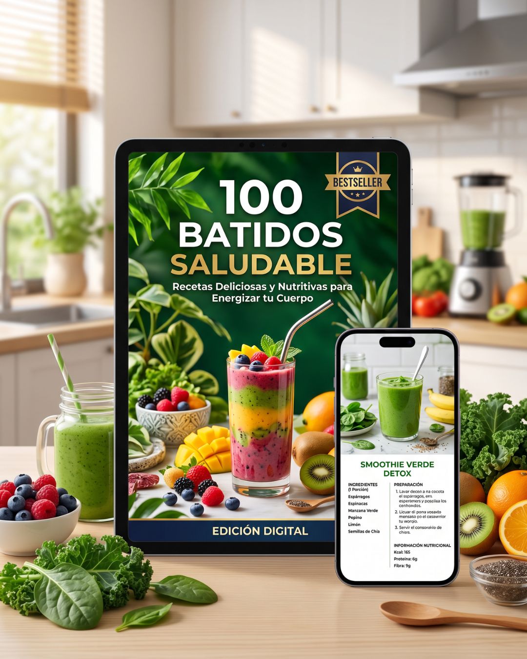 Portada de Recetario 100 Batidos saludables