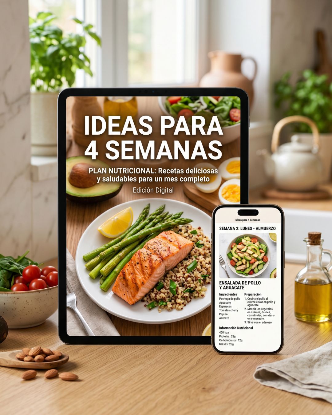 Portada de Plan alimentación completo para 4 semanas